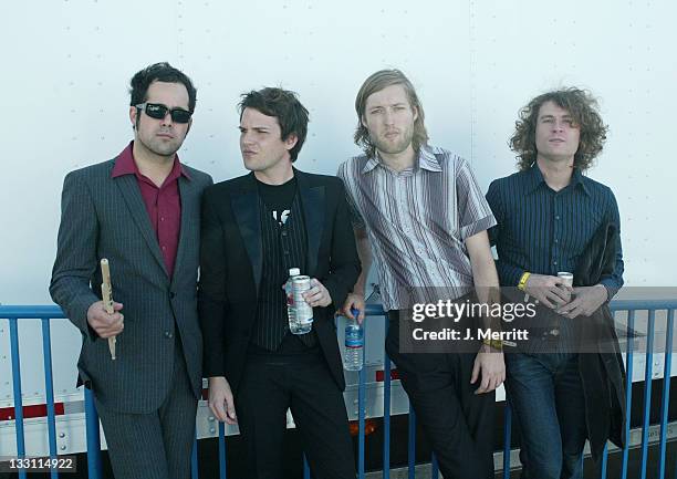 Ronnie Vannucci, Brandon Flowers, Mark Stoermer and David Keuning of The Killers
