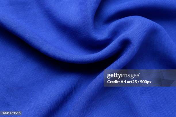 Wrinkled blue fabric