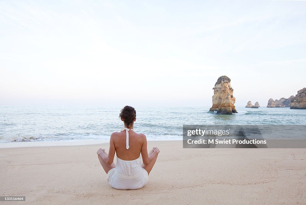 Woman relax on beach