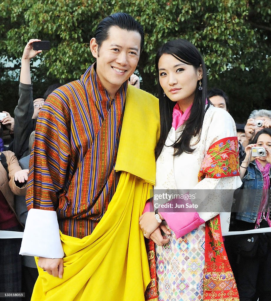 King And Queen Of Bhutan Visit Japan