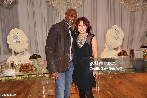 Preston Bailey and event planner Marcy Blum attend Anne Thorntons' Dessert First premiere at Preston Bailey Design Studio on October 21, 2010 in New...