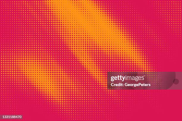 bildbanksillustrationer, clip art samt tecknat material och ikoner med dot half tone pattern background with motion blur - serigrafi