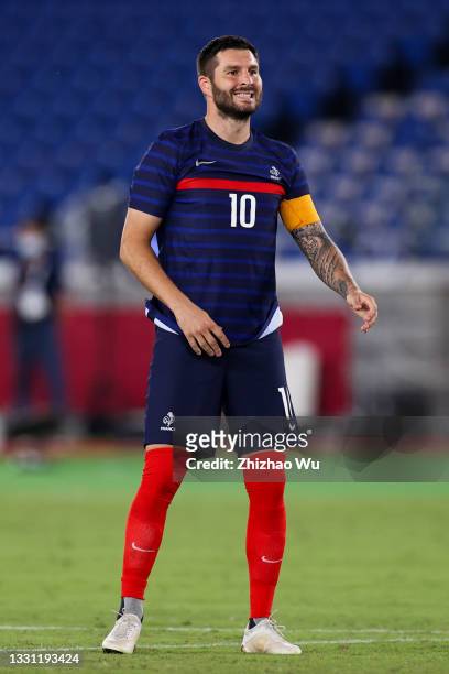 Gignac Andre-Pierre of France looks on during the Men's Group A match between France and Japan on day five of the Tokyo 2020 Olympic Games at...