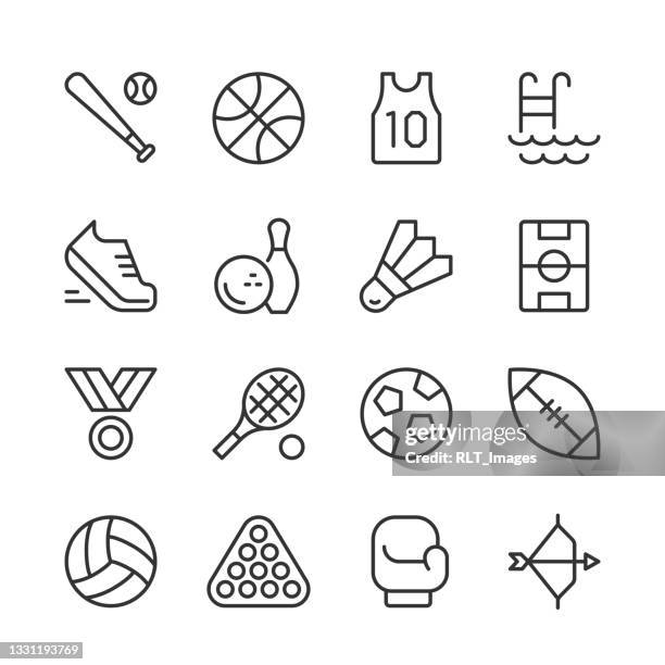 sportikonen 1 — monoline serie - pool ball stock-grafiken, -clipart, -cartoons und -symbole