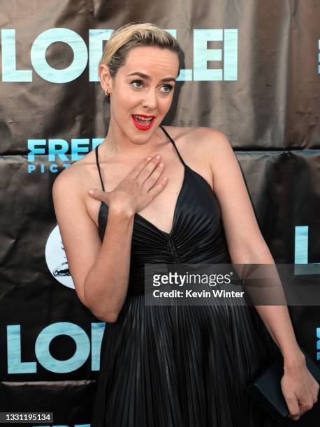 Jena Malone attends the premiere of Vertical's "Lorelei" at Laemmle Royal on July 28, 2021 in Los Angeles, California.