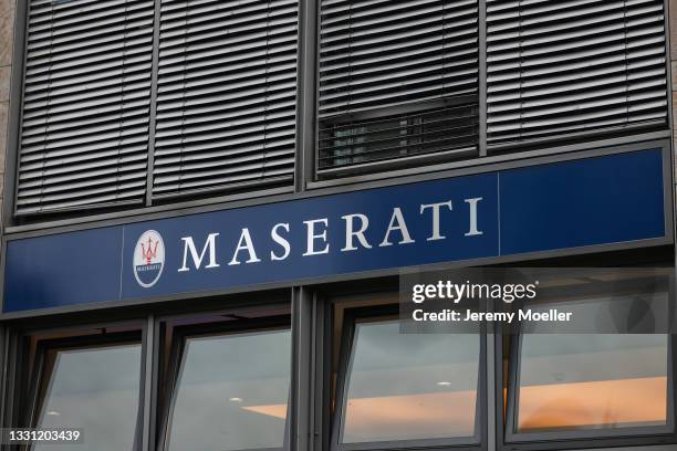 Maserati car dealership photographed on July 22, 2021 in Berlin, Germany.