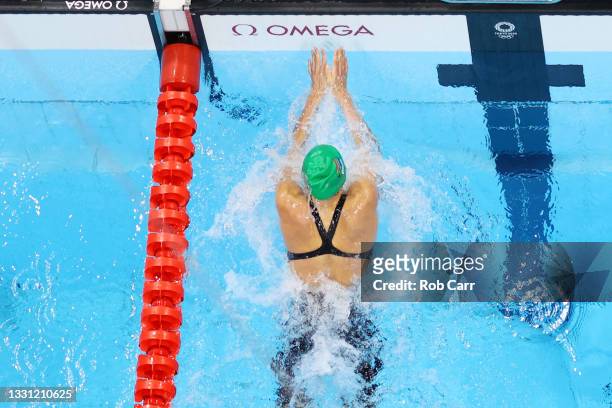 Tatjana Schoenmaker of Team South Africa competes in the second Semifinal of the Women's 200m Breaststroke on day six of the Tokyo 2020 Olympic Games...