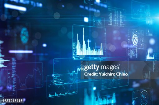 Futuristic monitor with information data Futuristic monitor with information data