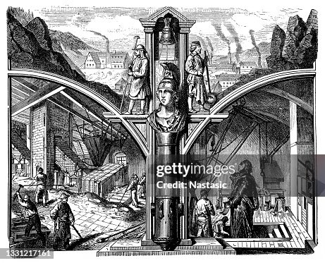 Metal Industry: Casting a statue Metal Industry: Casting a statue