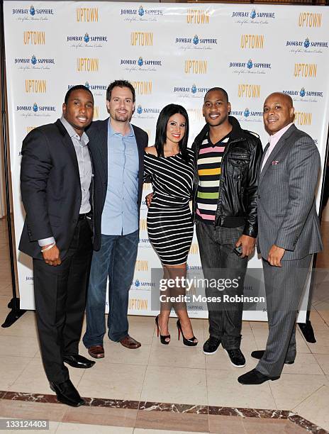 Daren Henderson, MIke Dunne, Amy Eslami, Richard Mcleod and Ervin Lee attend Bombay Sapphire Art of the Martini at 200 Peachtree Grand Atrium on...