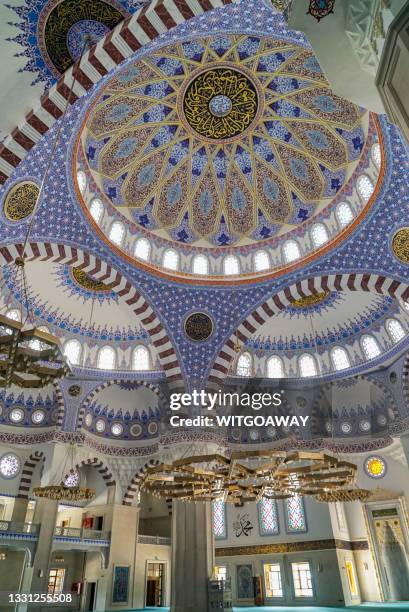 inside of bishkek central mosque - minaret fotografías e imágenes de stock