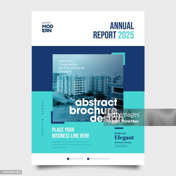 vector brochure flyer design layout template - press release stock illustrations
