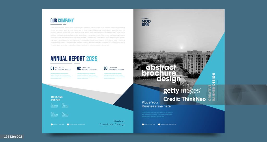 パンフレットデザイン、カバーモダンなレイアウト、年次報告書、ポスター、カラフルな三角形、技術、科学、光の背景を持つ市場のための幾何学的形状とA4のチラシ