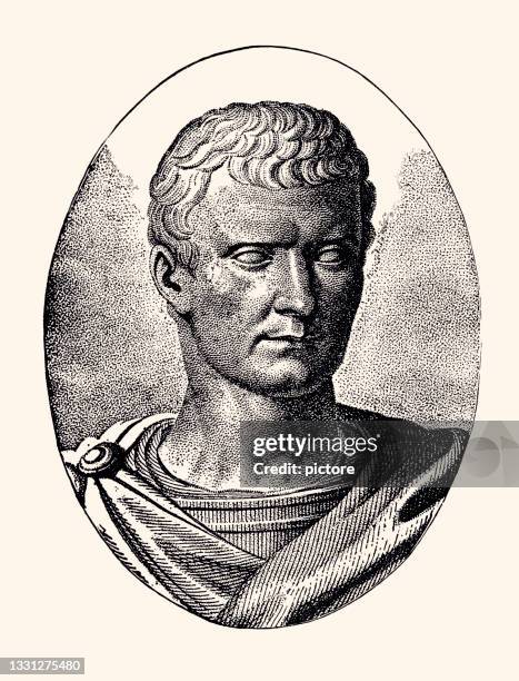 marcus tullius cicero - high resolution with lots of detail- - roman philosopher stock illustrations