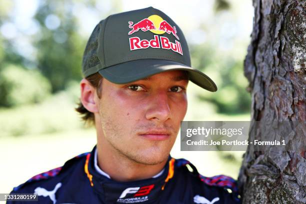 Race 1 winner in Round 3:Spielberg, Dennis Hauger of Norway and Prema Racing poses for a photo during previews ahead of Round 4:Budapest of the...