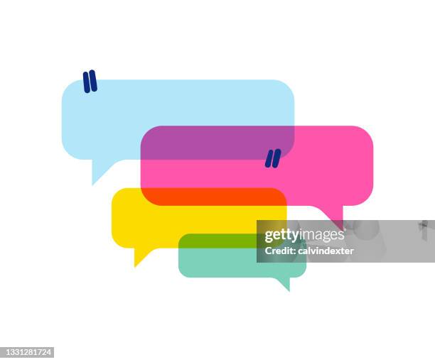 speech bubbles concept design - survey stock illustrations