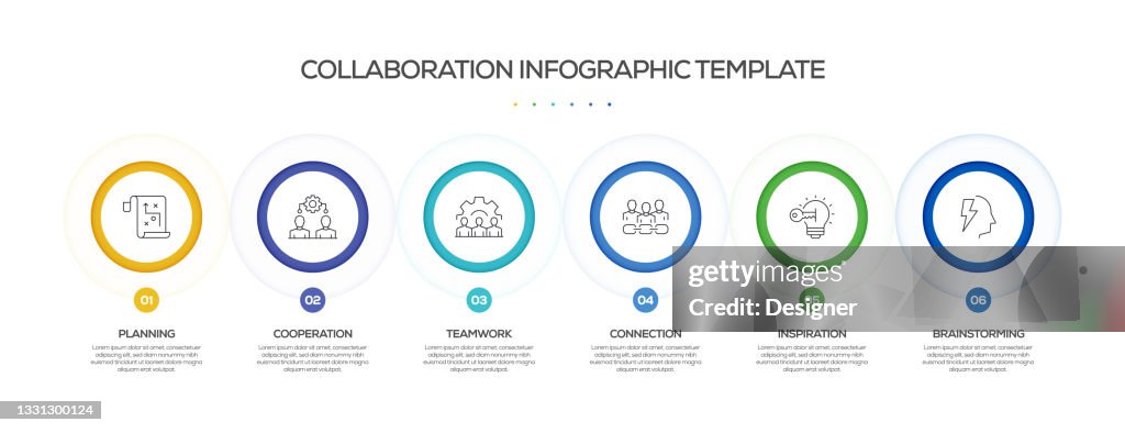 Collaboration Related Process Infographic Template Process Timeline ...