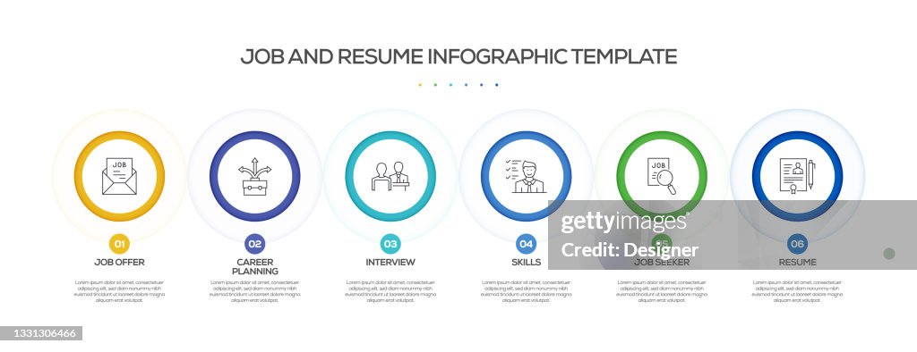 Job And Resume Related Process Infographic Template Process Timeline ...