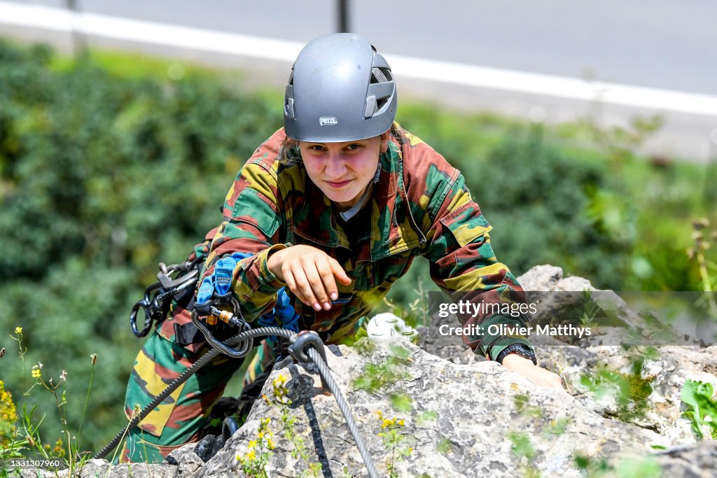 HRH Princess Elisabeth Of Belgium Completes Internship Commando Training Center In Marche-Les-Dames