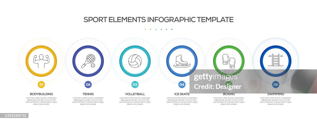 Sports Process Graphics Sport Related Process Infographic Template Process Timeline Chart ...