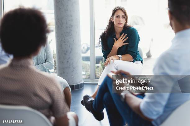 group psychotherapy session - adversity imagens e fotografias de stock