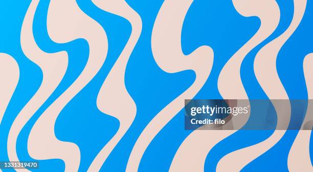 smooth water flow ripple lines - squiggly lines vector stock illustrations