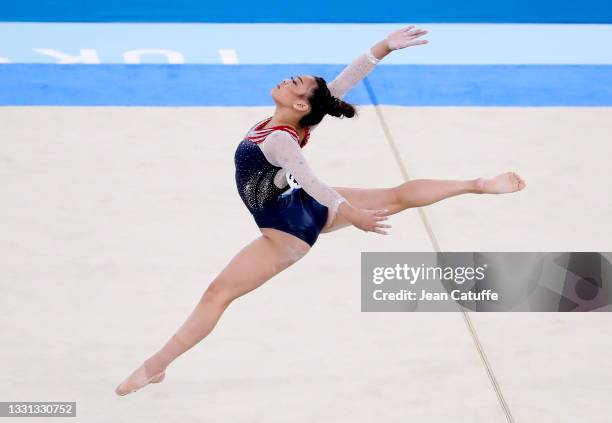 Sunisa Lee of USA during the gymnastics artistic Women's All-Around Final on day six of the Tokyo 2020 Olympic Games at Ariake Gymnastics Centre on...