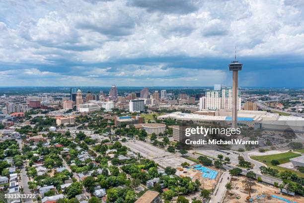 drone view of san antonio texas - texas bildbanksfoton och bilder