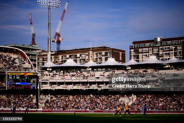 General view of play during The Hundred match between London Spirit Men and Trent Rockets Men at Lord's Cricket Ground on July 29, 2021 in London,...