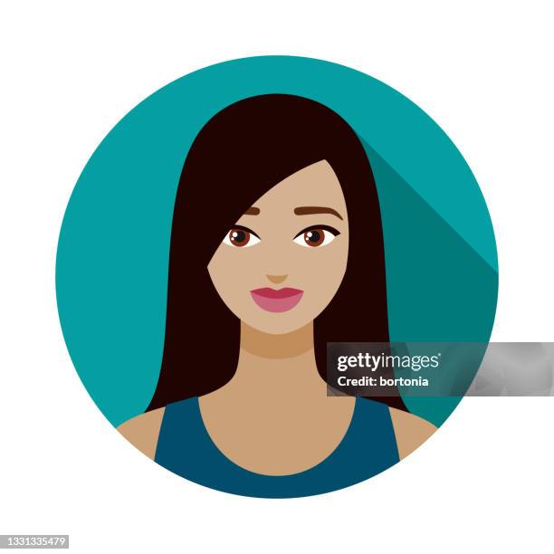 female avatar icon - middle eastern portrait stock illustrations