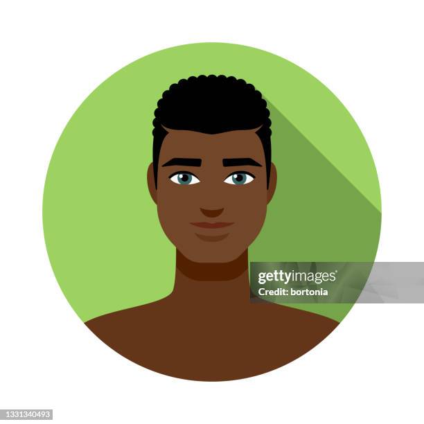 male avatar icon - gray eyes stock illustrations