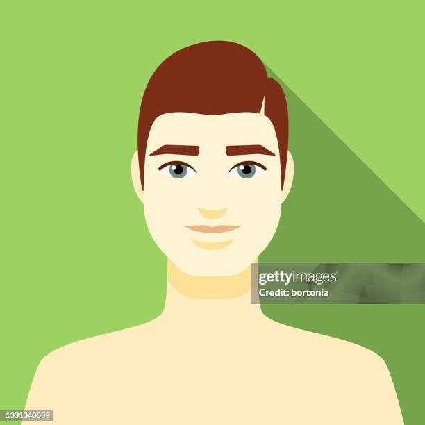 male avatar icon - gray eyes stock illustrations