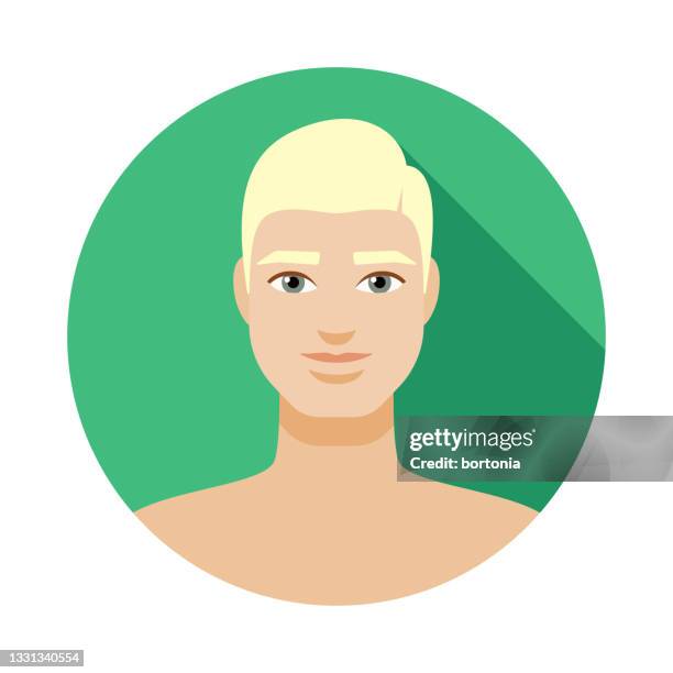 male avatar icon - bleached hair stock illustrations