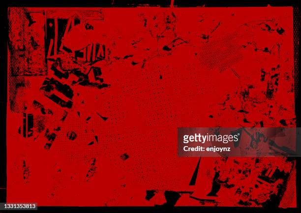 red grunge poster background vector - dirty stock illustrations