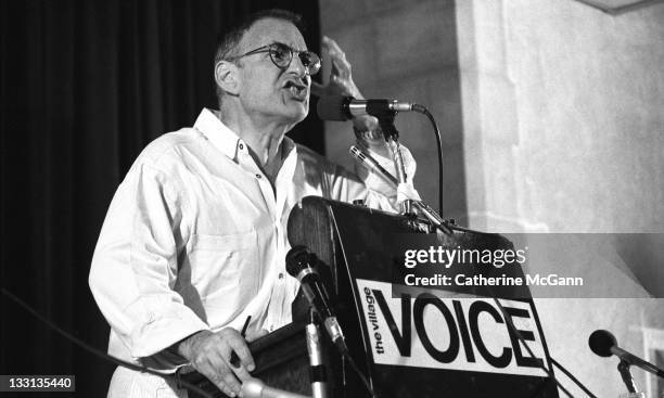 Larry Kramer at Village Voice AIDS conference on June 6, 1987 in New York City, New York.