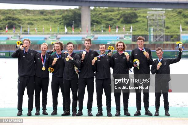 Gold medalists Thomas Mackintosh, Hamish Bond, Tom Murray, Michael Brake, Daniel Williamson, Phillip Wilson, Shaun Kirkham, Matt Macdonald and Sam...