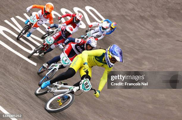 Saya Sakakibara of Team Australia, Felicia Stancil of Team United States, Alise Willoughby of Team United States, Merel Smulders of Team Netherlands,...