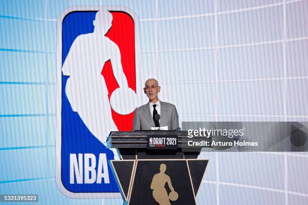 Commissioner Adam Silver speaks during the 2021 NBA Draft at the Barclays Center on July 29, 2021 in New York City.