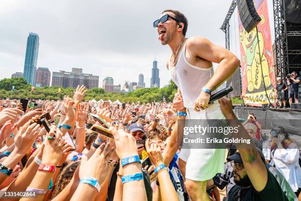 Max Schneider aka MAX performs during Lollapalooza at Grant Park on July 29, 2021 in Chicago, Illinois.
