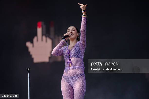 Olivia O'Brien performs during the 30th Anniversary of Lollapalooza at Grant Park on July 29, 2021 in Chicago, Illinois.
