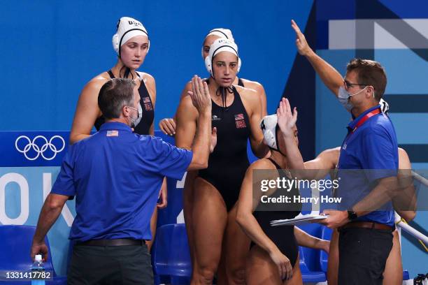 Margaret Steffens of Team United States celebrates the win during the Women's Preliminary Round Group B match between the United States and Team ROC...