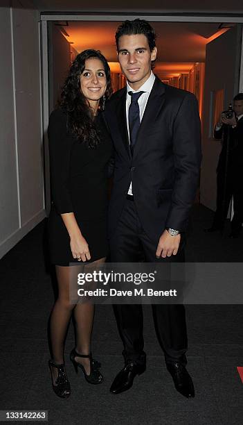 Maria Francisca Perello and tennis player Rafael Nadal attend 'A Night With The Stars' Barclays ATP World Tour Finals Gala hosted by Great Ormond...