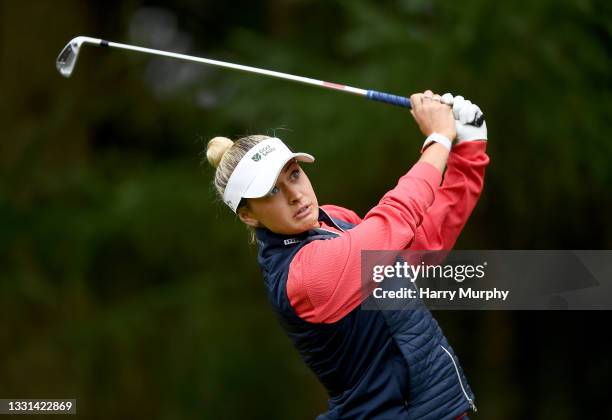 Amy Boulden of Wales in action during Day Two of The ISPS HANDA World Invitational at Galgorm Spa & Golf Resort on July 30, 2021 in Ballymena,...