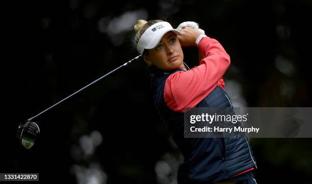 Amy Boulden of Wales in action during Day Two of The ISPS HANDA World Invitational at Galgorm Spa & Golf Resort on July 30, 2021 in Ballymena,...