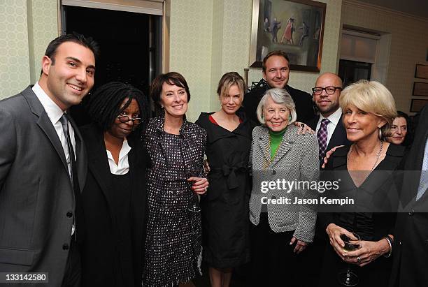 Ryan Harwood, Whoopi Goldberg, Carter Franke, Renee Zellweger , Liz Smith and Joni Evans attend PureWow.com One Year Anniversary Celebration on...