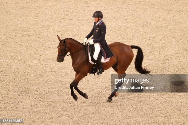 Phillip Dutton of Team USA riding Z competes in the Eventing Dressage Team and Individual Day 1 - Session 2 on day seven of the Tokyo 2020 Olympic...