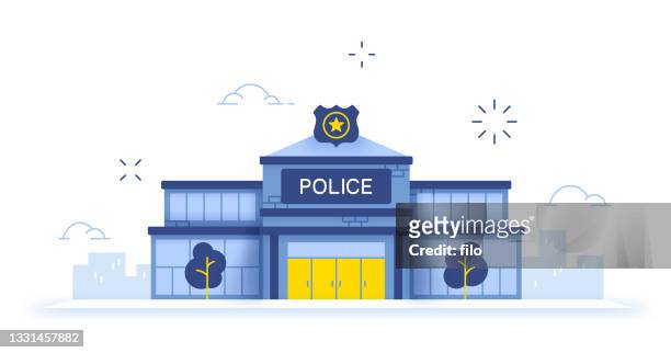 police station - courthouse stock illustrations