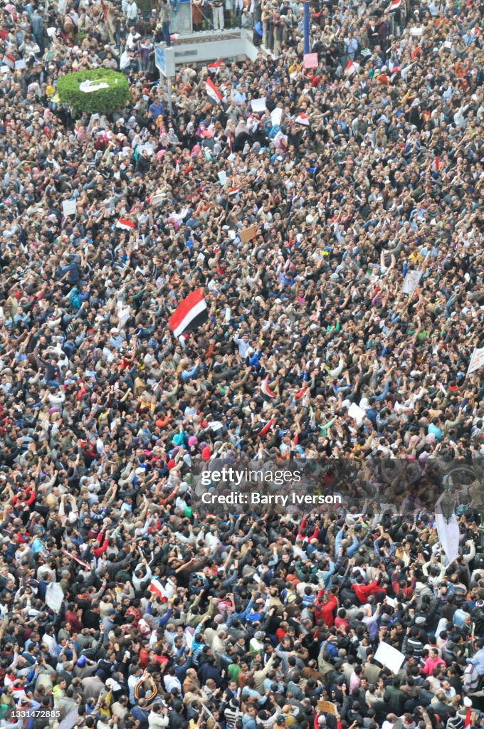 Demonstrators In Tahrir Square