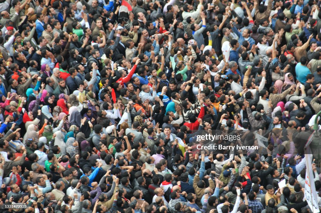 Demonstrators In Tahrir Square
