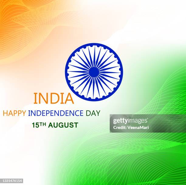15th august,independence day of india - tricolor stock illustrations